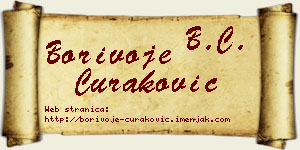 Borivoje Curaković vizit kartica